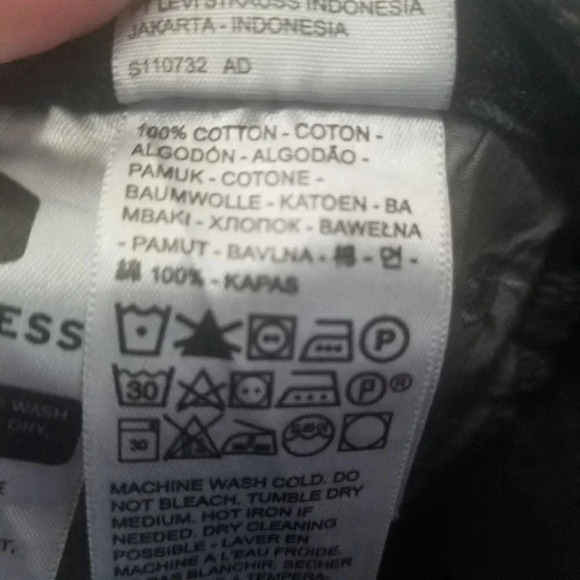 Levi's Wedgie Straight Fit High Rise Jeans After  Sunset Black 34964-0146 27 - Picture 7 of 14